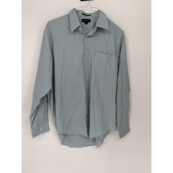 Lands' End Other - Lands' End Mens No Iron Pinpoint Oxford Shirt Button Front Size 16.5-35